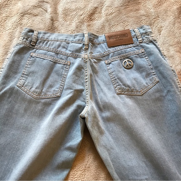 NWOT Moschino peace symbol light blue Size 31 x 28 - Picture 9 of 11